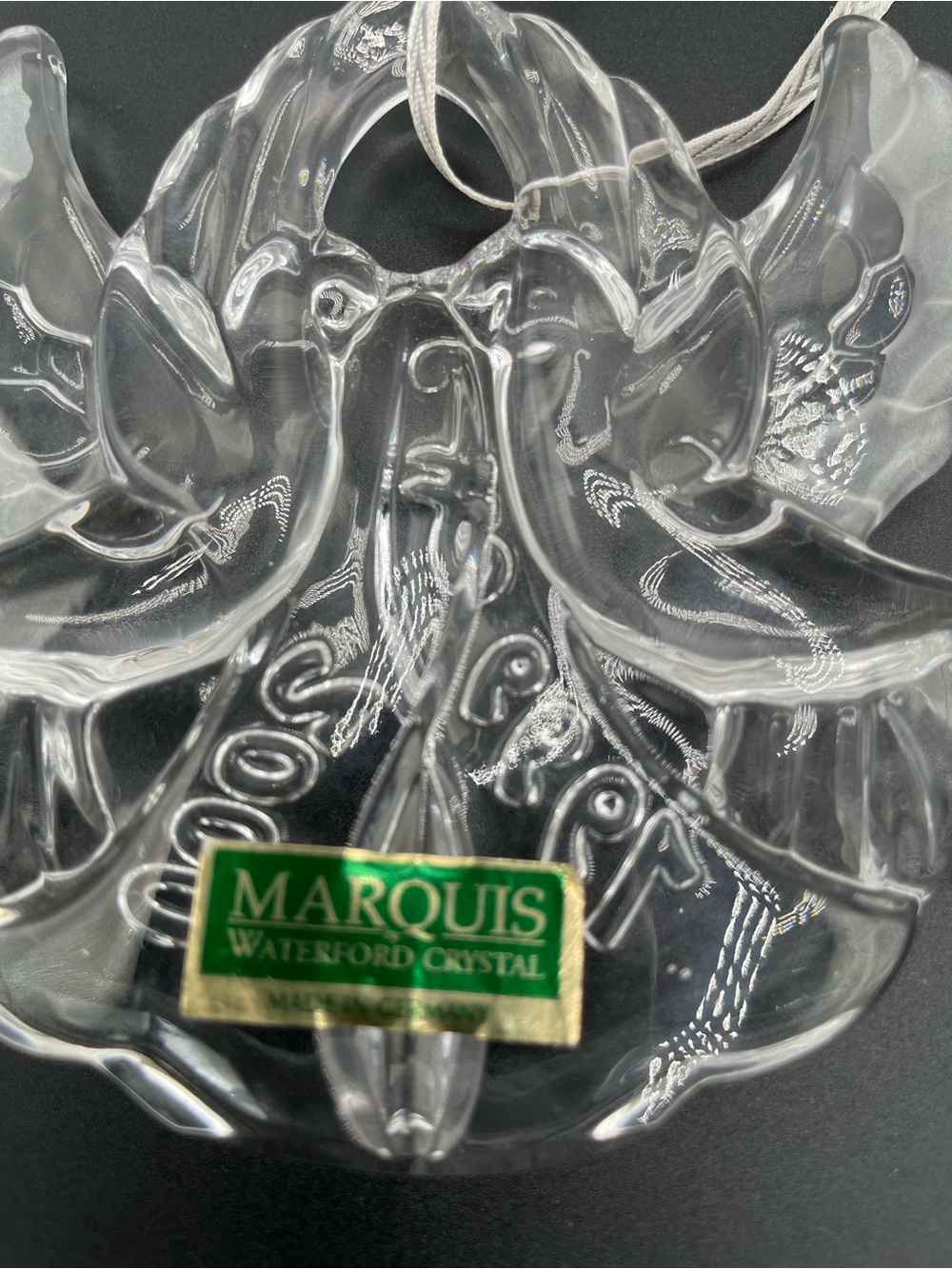 Marquis Waterford Crystal Millennium Doves of Peace limited edition ornament